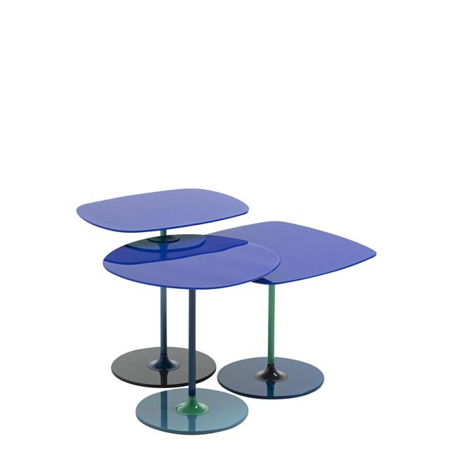 Blå Thierry Trio Sidebord fra Kartell - Elegant Design