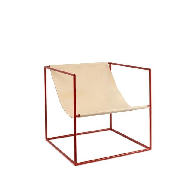 Rød Læder Lænestol fra Valerie Objects - Minimalistisk Design