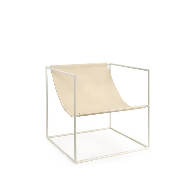 Hvid Læder Solo Seat Lænestol fra Valerie Objects