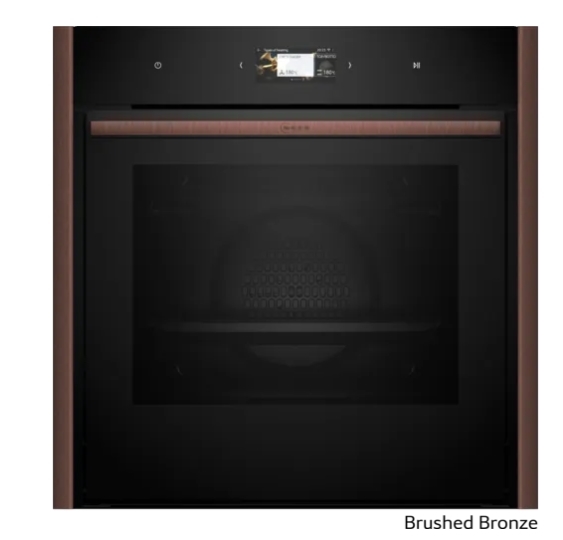 Indbygningsovn Neff N90 i børstet bronze - Flot design!