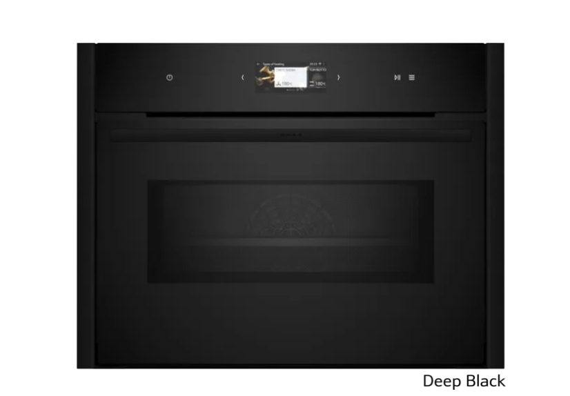 Sort Neff N90 Kompaktovn med Mikro Flex Design - 20 funktioner