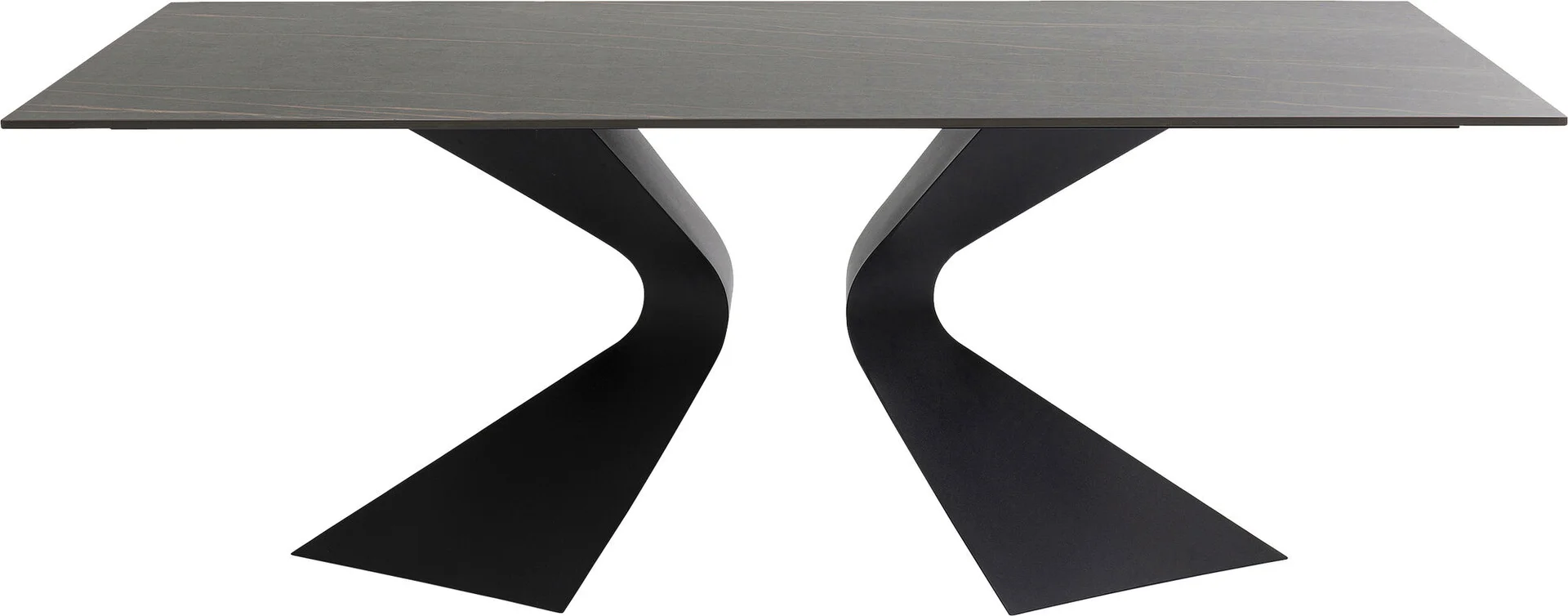 Kare Design Gloria Black Ceramic Spisebord i Sort Marmor