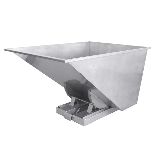 Rustfri Tipcontainer 1100L - 600kg Kapacitet - Flot Design