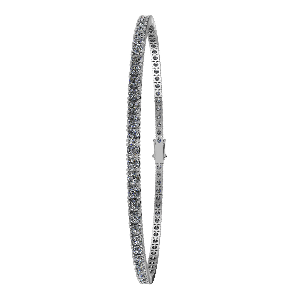 Elegant Tennis Armbånd i Hvidguld med Brillanter