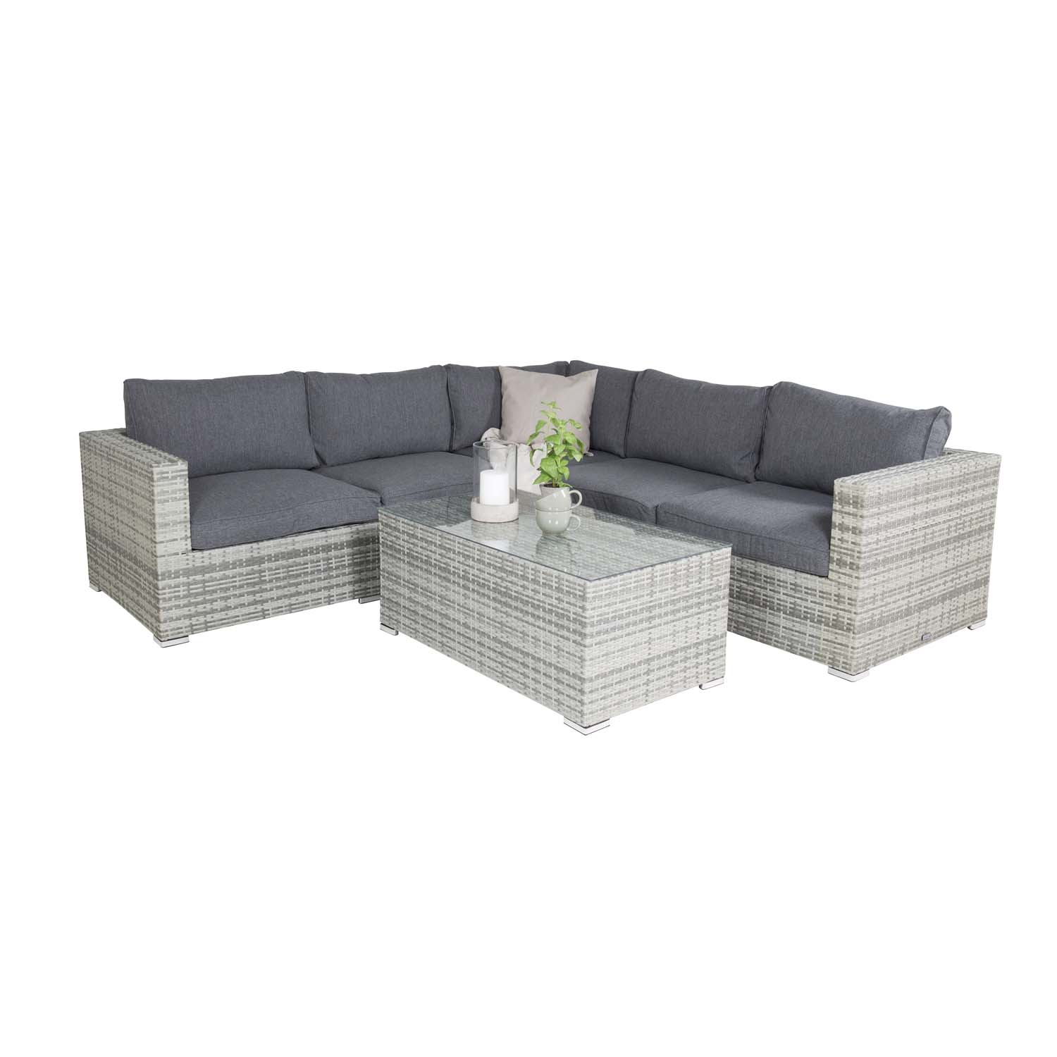 Grå Amazon Modul Sofa Havesæt med Hynder fra Venture Design