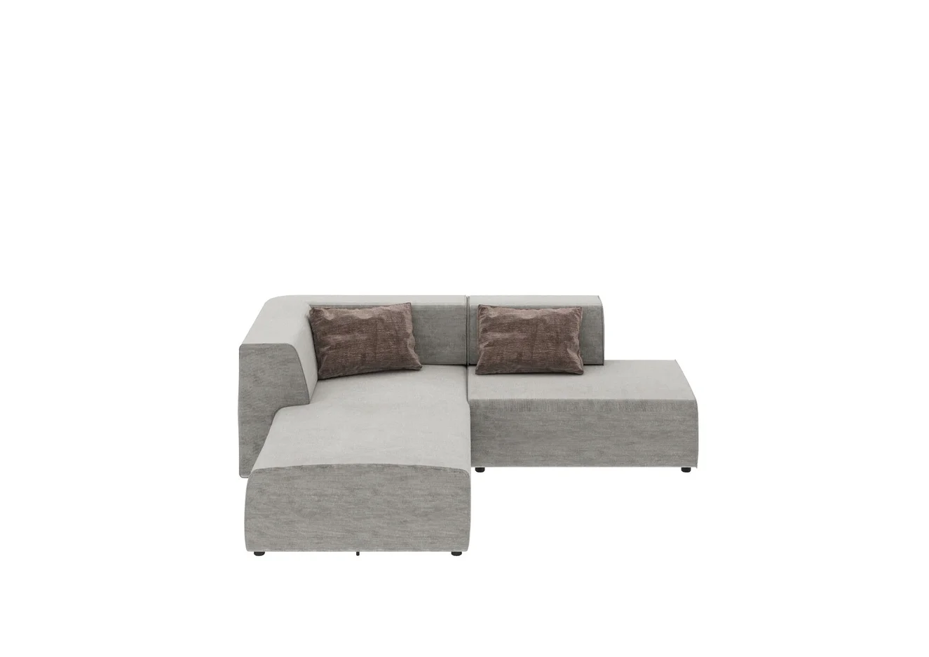 Stilfuld Grå Kare Design Infinity Boston Hjørnesofa med Puder