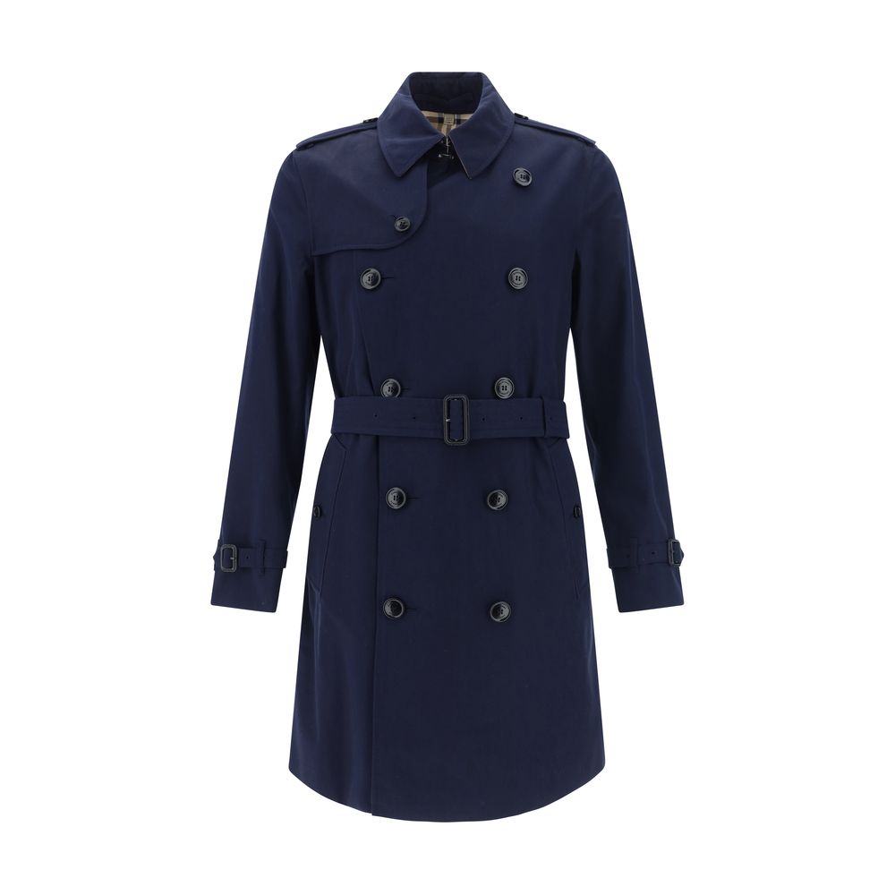 Burberry Kensington Frakke i Blå – Elegant Design