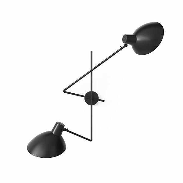 Sort Astep Cinquanta Væglampe Twin – Elegant Design!