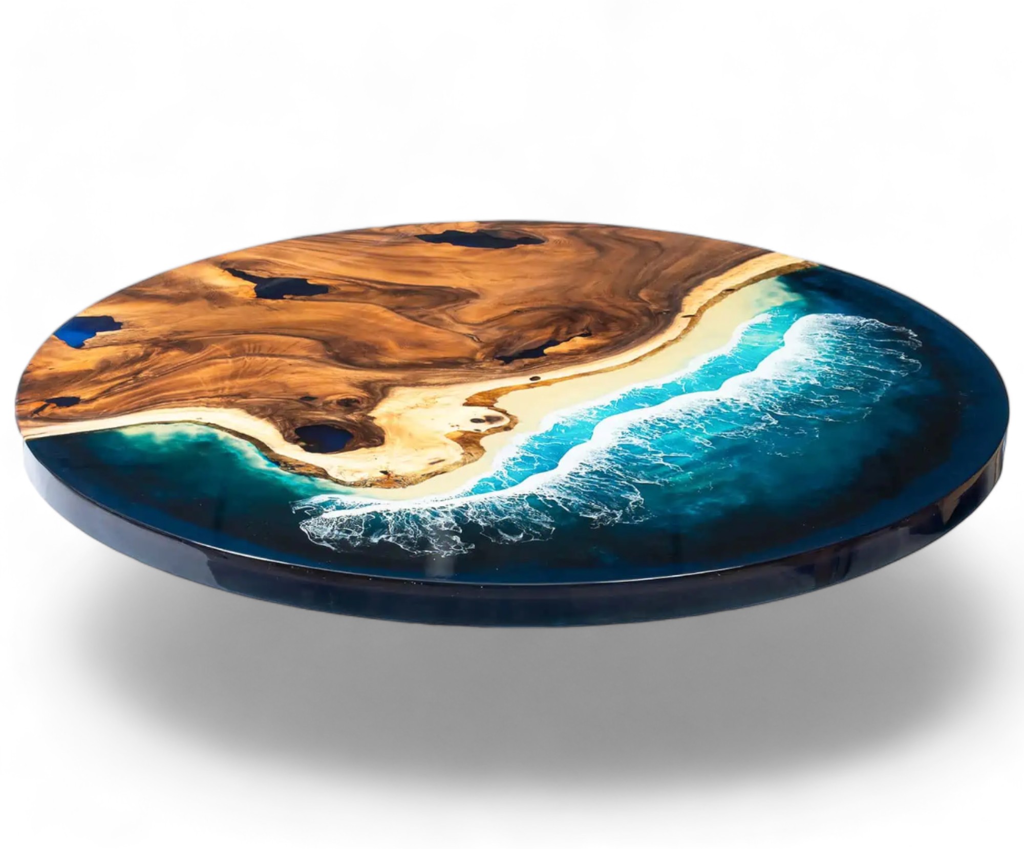 Unik Epoxy Sofabord Oisland 90cm - Gratis Levering!