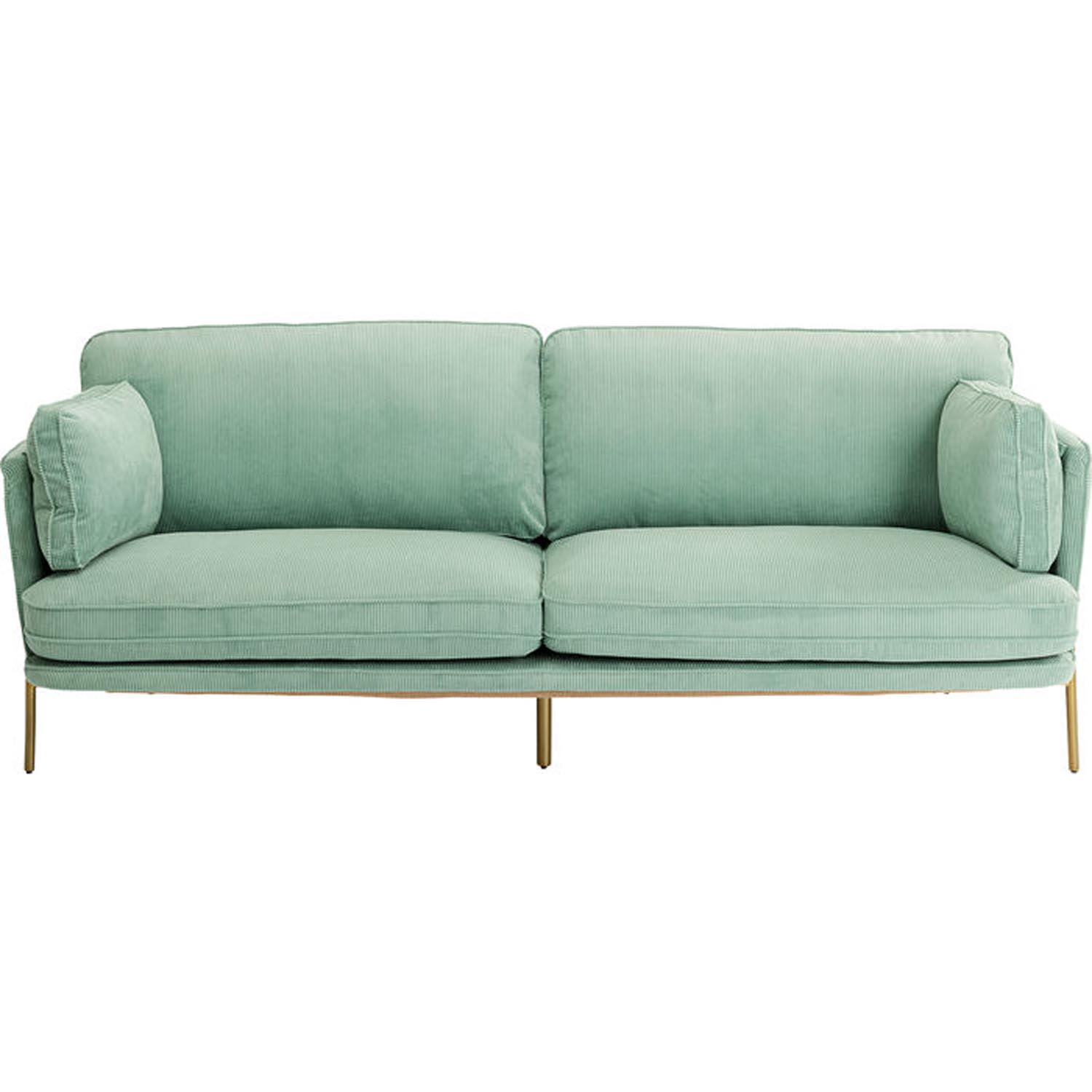 Kare Design Shirly Mint Sofa i Fløjl med Messingben