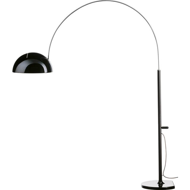 Sort Oluce Coup 3320r Gulvlampe - Elegant Design fra Joe Colombo