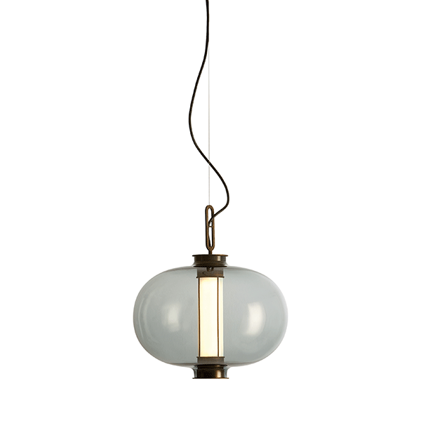 Grå Parachilna Bai Pendel – Elegant Lanterne Design