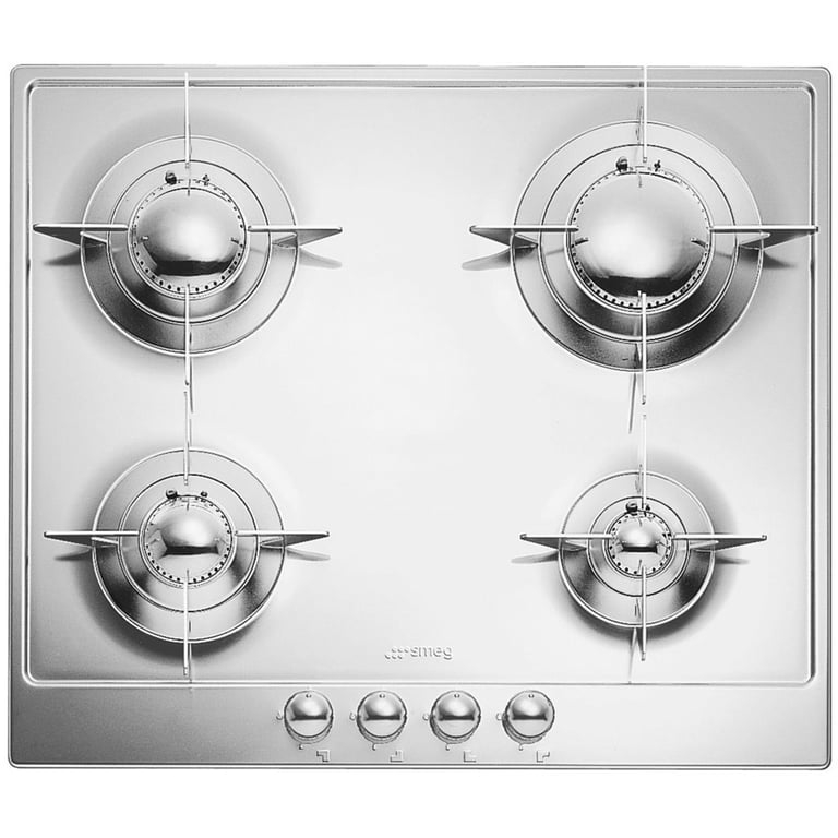 Smeg Gaskogeplade i Rustfrit Stål med Piano Design