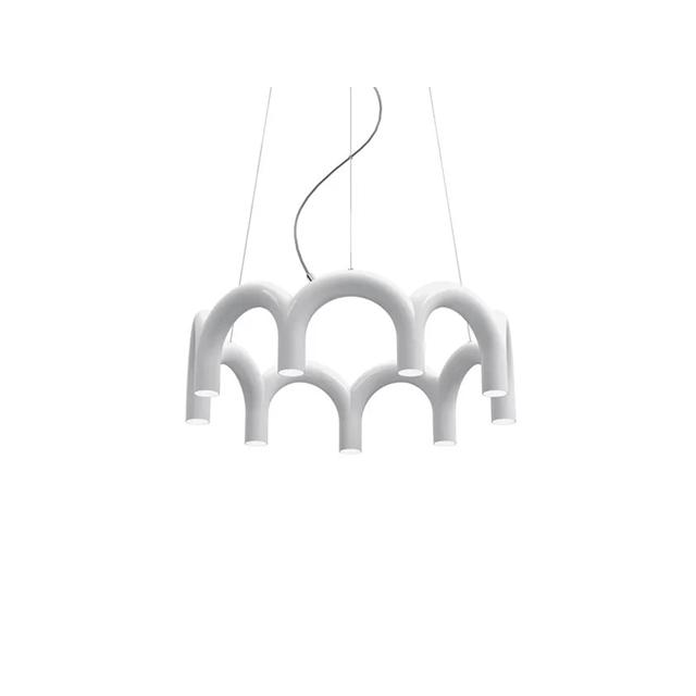 Hvid Oblure Arch Circle Pendel – Elegant Belysning Design