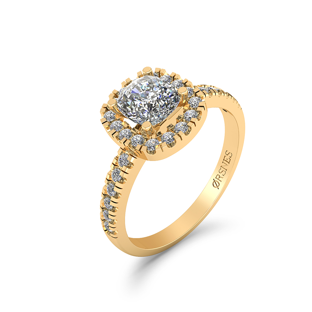 Henrik Ørsnes Design Guld Ring med Diamanter - Flot!