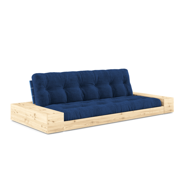 Koboltblå Futonsofa med Sidekasse og Lagsmadras - Karup Design
