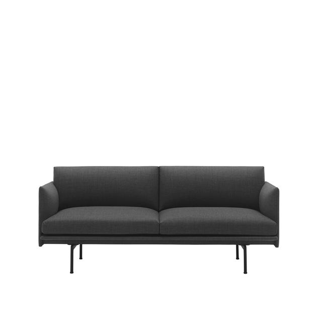 Sort Muuto Outline Sofa - Elegant Skandinavisk Design