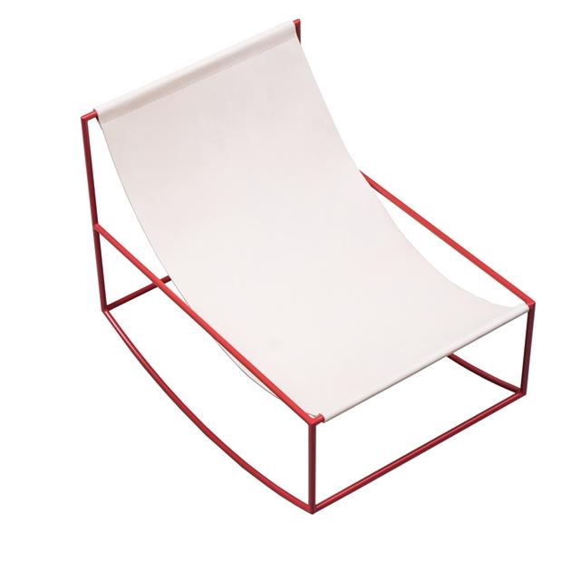 Rød Læder Gyngestol fra Valerie Objects - Elegant Design